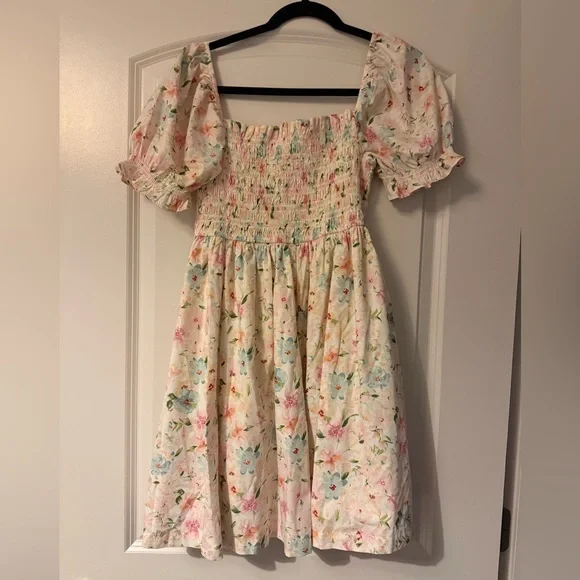 chloe mint green dress Viola Pastel Blue Bustier Flowy A Line Midi Dress – Love, Ara main image 1